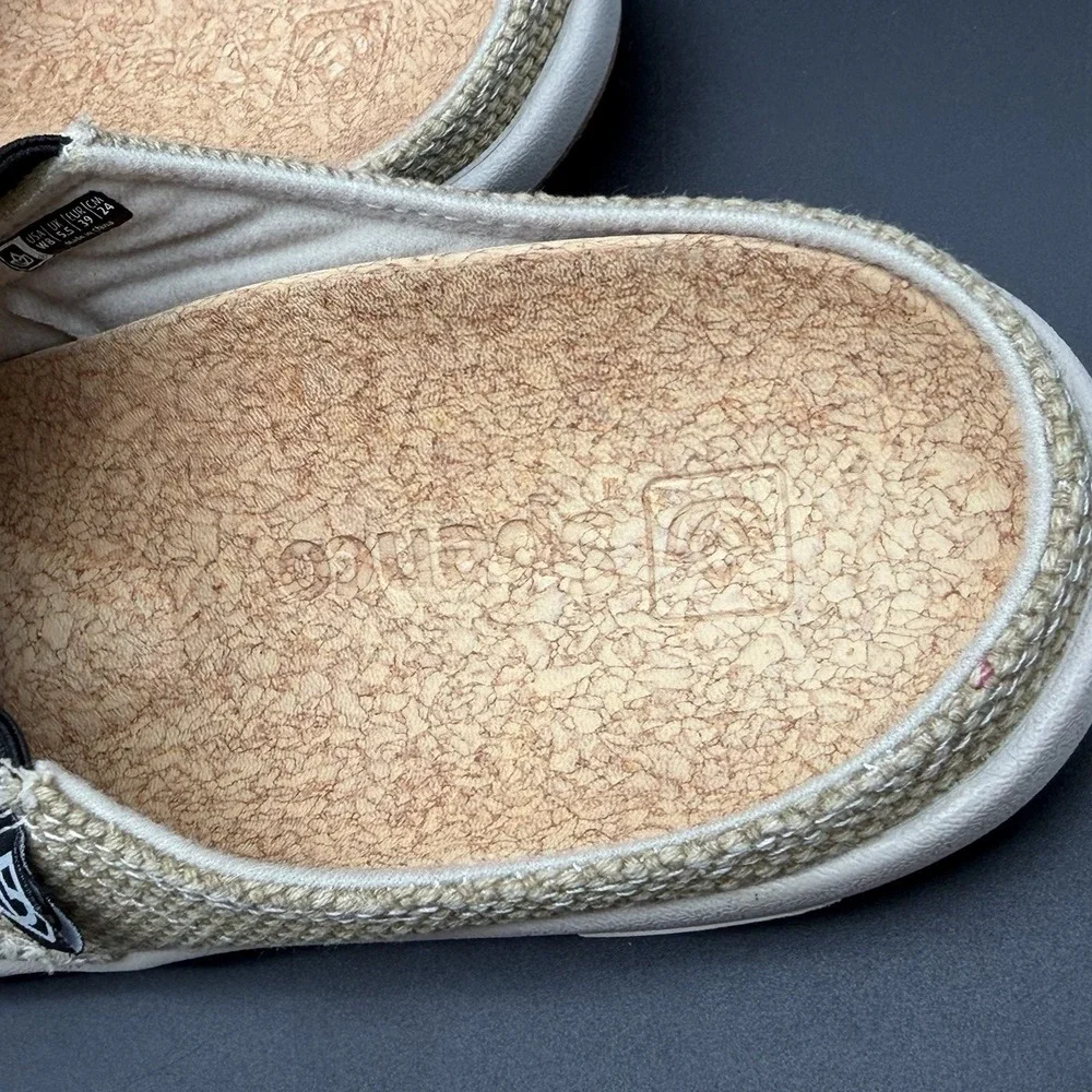 Spenco Siesta Slide Canvas Tan Slip On Shoes Casual Women's Size 8